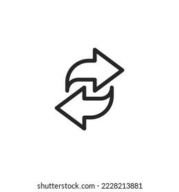 Vektorzeichen des Recyclingzeichens ist einzeln auf weißem Hintergrund. Vektorgrafik-Symbolfarbe editierbar.