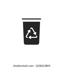 Vector sign of Recycle symbol is isolated on a white background. vector illustration icon color editable.