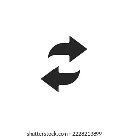 Vektorzeichen des Recyclingzeichens ist einzeln auf weißem Hintergrund. Vektorgrafik-Symbolfarbe editierbar.