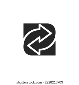 Vector sign of Recycle symbol is isolated on a white background. vector illustration icon color editable.