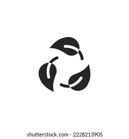Vector sign of Recycle symbol is isolated on a white background. vector illustration icon color editable.