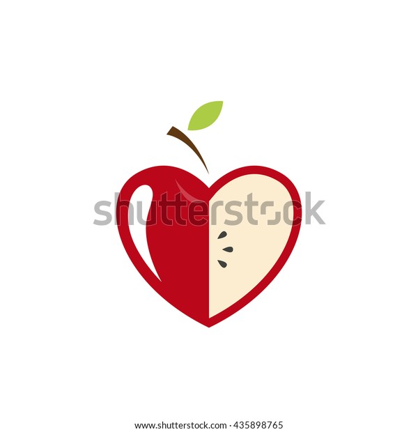 Vector Sign Red Fruit Logo Cosmetics Stock Vector Royalty Free