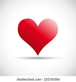 Vector sign red heart