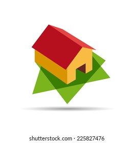 Vector sign  red house