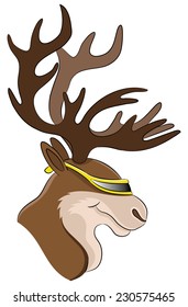 Vector sign. Reindeer.