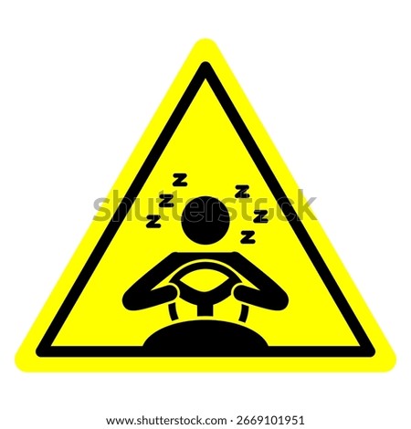 Vector sign to remain people to avoid driver's fatigue or microsleep while driving