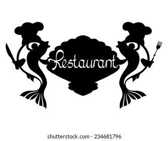 Vector sign. Restaurant.