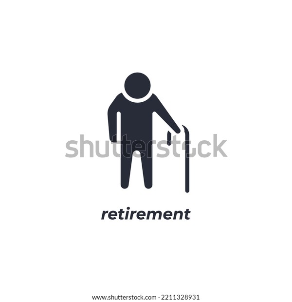 Vector Sign Retirement Symbol Isolated On Stock Vector (Royalty Free ...