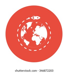 Vector sign. Rocket. Design style eps 10