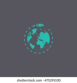 Vector sign. Rocket. Design style eps 10