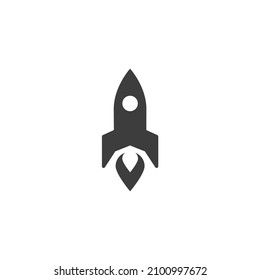Vector sign of the rocket symbol is isolated on a white background. rocket icon color editable.