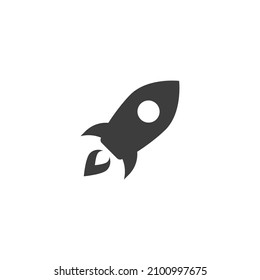 Vector sign of the rocket symbol is isolated on a white background. rocket icon color editable.