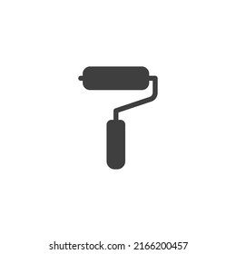 Das Vektorzeichen des Roller Paint Symbols ist einzeln auf weißem Hintergrund. Roller Paint Symbol Farbe editierbar.