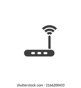 Vector Sign Of The Router Symbol Is Isolated On A White Background. Router Icon Color Editable.