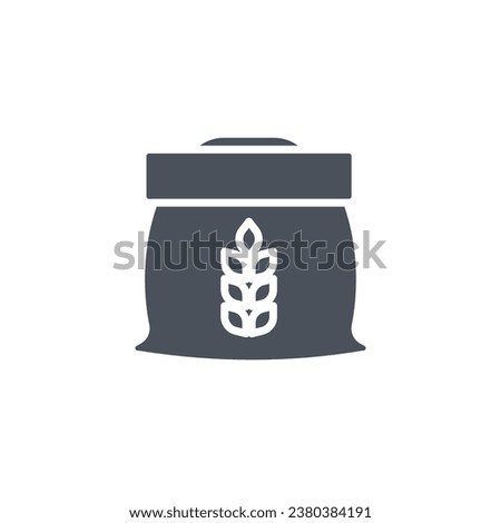 Vector sign of the sack of flour symbol isolated on a white background. icon color editable.