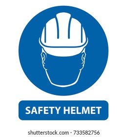 vector sign safety helmet
