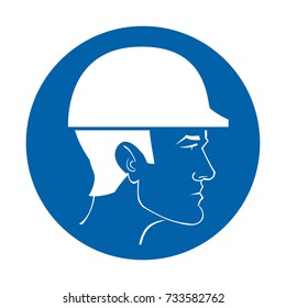 vector sign safety helmet