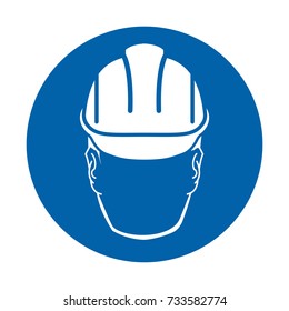 vector sign safety helmet