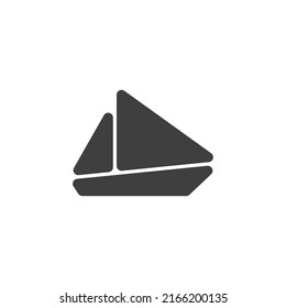 Das Vektorzeichen des Segelzeichens ist einzeln auf weißem Hintergrund. Segelsymbol Farbe editierbar.
