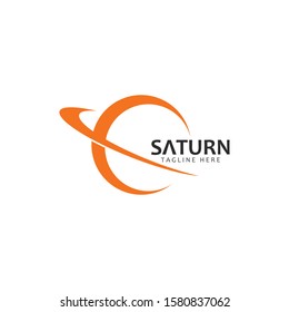 vector sign of saturn planet icon illustration design 
