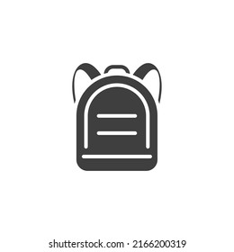 Vector sign of the School bag symbol is isolated on a white background. School bag icon color editable.