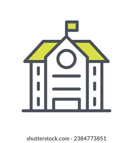 Vector sign of the school symbol isolated on a white background. icon color editable.