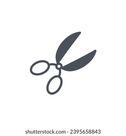 Vector sign of the scissors symbol isolated on a white background. icon color editable.