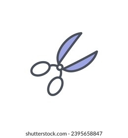 Vector sign of the scissors symbol isolated on a white background. icon color editable.