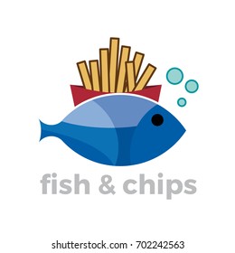 Vector sign seafood restaurant, fish and chips