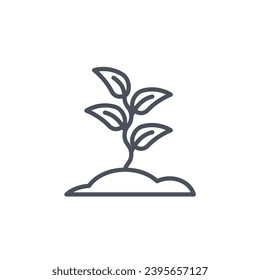 Vector sign of the seedling symbol isolated on a white background. icon color editable.