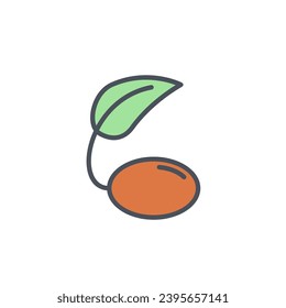 Vector sign of the seeds symbol isolated on a white background. icon color editable.
