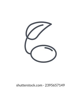 Vector sign of the seeds symbol isolated on a white background. icon color editable.