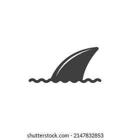 Vector sign of the shark fin symbol is isolated on a white background. shark fin icon color editable.