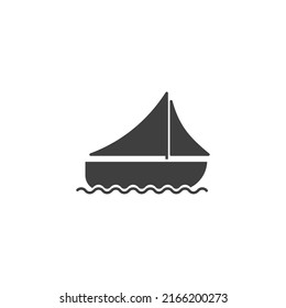 Vector sign of the ship symbol is isolated on a white background. ship icon color editable.