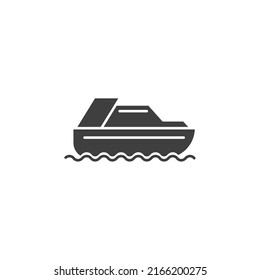 Vector sign of the ship symbol is isolated on a white background. ship icon color editable.