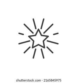 Vector sign of the Shooting Star symbol is isolated on a white background. Shooting Star icon color editable.