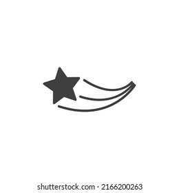 Vector sign of the Shooting Star symbol is isolated on a white background. Shooting Star icon color editable.