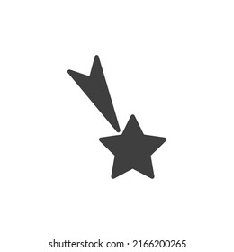 Vector sign of the Shooting Star symbol is isolated on a white background. Shooting Star icon color editable.