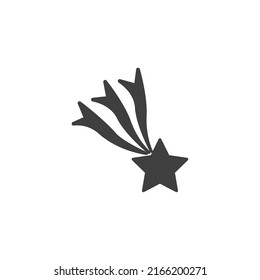 Vector sign of the Shooting Star symbol is isolated on a white background. Shooting Star icon color editable.