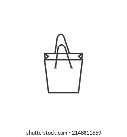 Vector Sign Of The Shoping Bag Symbol Is Isolated On A White Background. Shoping Bag Icon Color Editable.