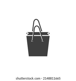 Vector Sign Of The Shoping Bag Symbol Is Isolated On A White Background. Shoping Bag Icon Color Editable.