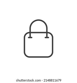Vector sign of the shoping bag symbol is isolated on a white background. shoping bag icon color editable.
