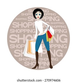 Vector sign. Shopping.
