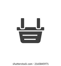Vector sign of the Shopping Basket symbol is isolated on a white background. Shopping Basket icon color editable.