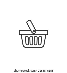 Vector sign of the Shopping Basket symbol is isolated on a white background. Shopping Basket icon color editable.