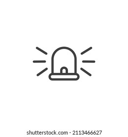 Das Vektorzeichen des Siren-Symbols ist einzeln auf weißem Hintergrund. SIRENE-Symbolfarbe editierbar.