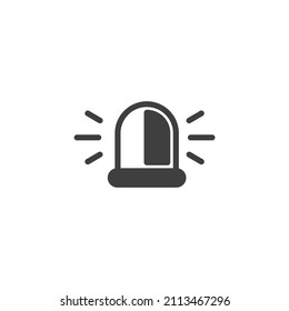 Vector sign of the Siren symbol is isolated on a white background. Siren icon color editable.