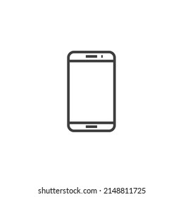 Vector sign of the Smartphone symbol is isolated on a white background. Smartphone icon color editable.