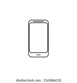 Das Vektorzeichen des Smartphone-Symbols ist einzeln auf weißem Hintergrund. Smartphone-Symbol-Farbe editierbar.