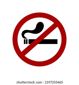 Señal vectorial de prohibición de fumar en una zona determinada